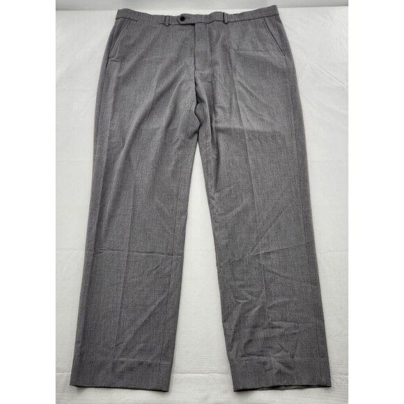 NAUTICA GRAY FLAT FRONT SUIT DRESS PANTS MENS SIZE 41W X 46L - Picture 1 of 5